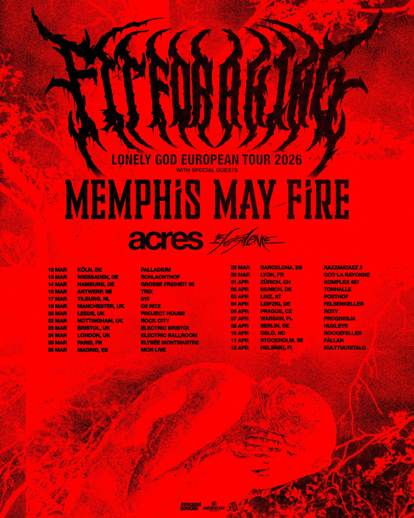 Fit For A King + Acres + Memphis May Fire