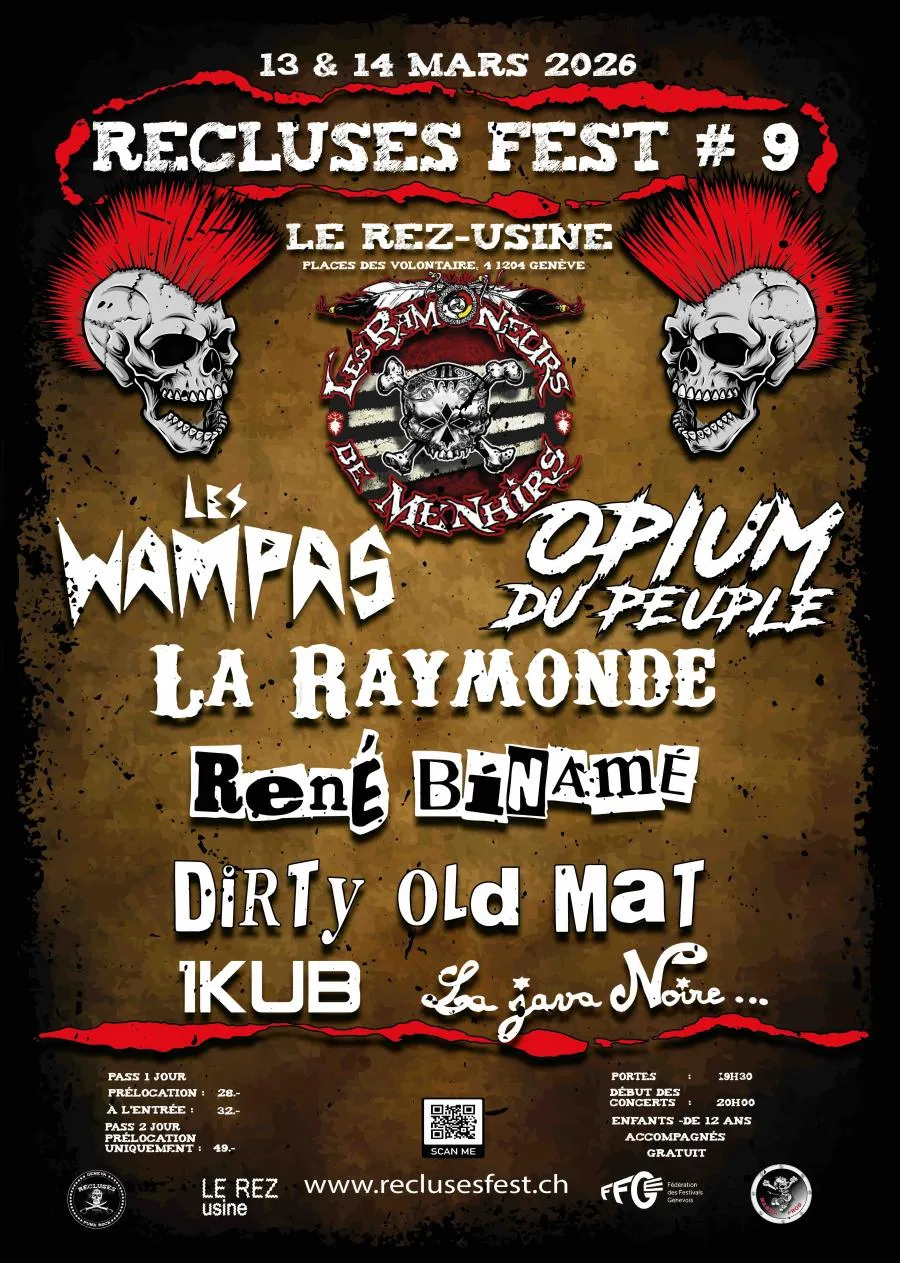 L'Usine + Les Ramoneurs De Menhirs + Les Wampas + 1Kub + Dirty Old Mat + La Java Noir