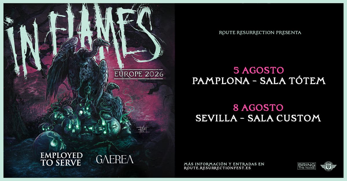 In Flames confirma dos noches únicas en España para 2026