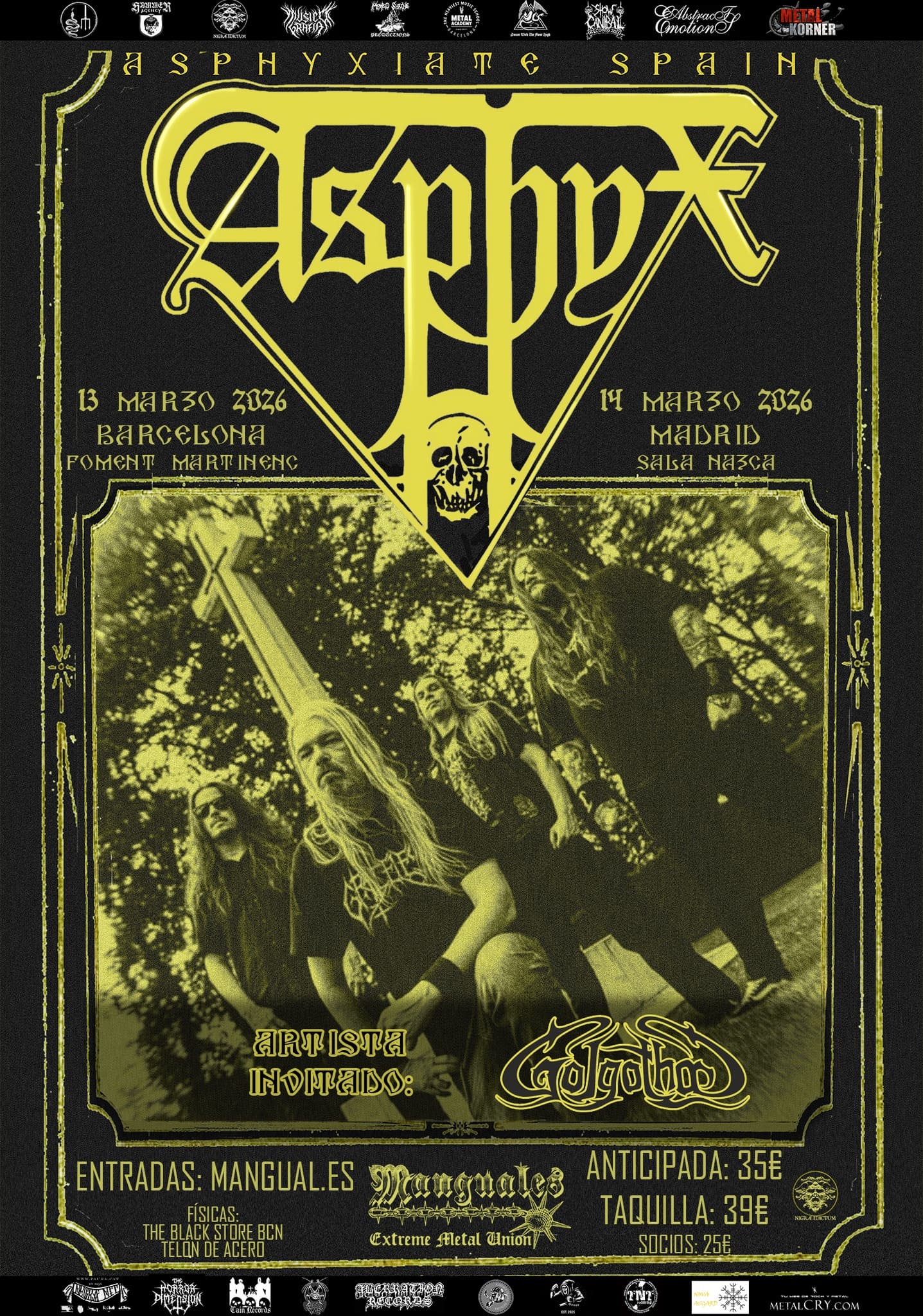 ASPHYX dos conciertos en España 