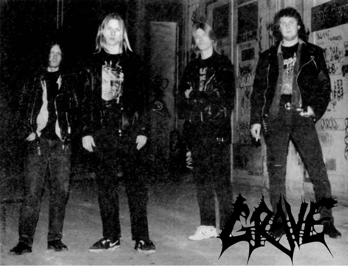 Grave en sus primeros años, cuando el death metal sueco se forjaba entre crudeza, distorsión y oscuridad.